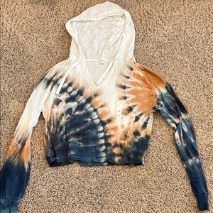 Tie-Dye Hooded Women's Crop Top